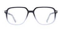 Gradient Black London Retro Charing Rectangle Glasses - Front