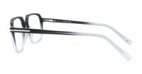 Gradient Black London Retro Charing Rectangle Glasses - Side