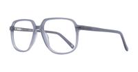 Shiny Crystal Grey London Retro Charing Rectangle Glasses - Angle