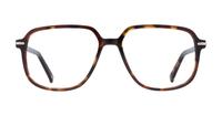 Shiny Havana London Retro Charing Rectangle Glasses - Front