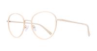 Shiny Gold / Nude London Retro Debden Round Glasses - Angle