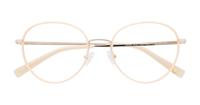 Shiny Gold / Nude London Retro Debden Round Glasses - Flat-lay