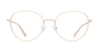 Shiny Gold / Nude London Retro Debden Round Glasses - Front