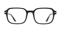 Shiny Black Crystal London Retro Dollis Oval Glasses - Front