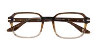 Shiny Gradient Brown London Retro Dollis Oval Glasses - Flat-lay