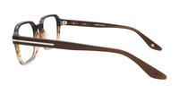 Shiny Gradient Brown London Retro Dollis Oval Glasses - Side