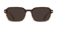 Shiny Gradient Brown London Retro Dollis Oval Glasses - Sun