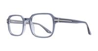 Shiny Grey Crystal London Retro Dollis Round Glasses - Angle