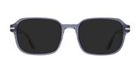 Shiny Grey Crystal London Retro Dollis Oval Glasses - Sun