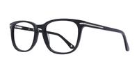 Black London Retro Eastcote Rectangle Glasses - Angle