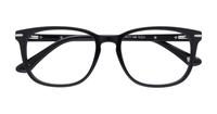 Black London Retro Eastcote Rectangle Glasses - Flat-lay