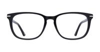 Black London Retro Eastcote Rectangle Glasses - Front