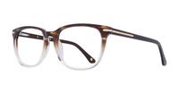 Gradient Brown London Retro Eastcote Rectangle Glasses - Angle