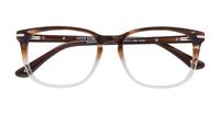Gradient Brown London Retro Eastcote Rectangle Glasses - Flat-lay