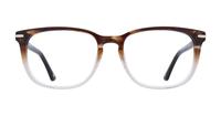 Gradient Brown London Retro Eastcote Rectangle Glasses - Front