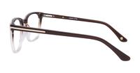 Gradient Brown London Retro Eastcote Rectangle Glasses - Side