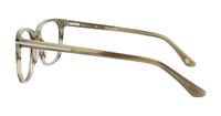 Khaki Horn London Retro Eastcote Rectangle Glasses - Side