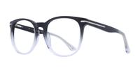 Gradient Black Crystal London Retro Epping Round Glasses - Angle