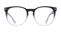 Gradient Black Crystal London Retro Epping Round Glasses - Front