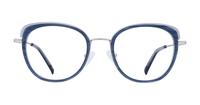 Bilayer Blue London Retro Fairlop Round Glasses - Front