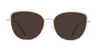Brown/ Green/ Crystal London Retro Fairlop Round Glasses - Sun