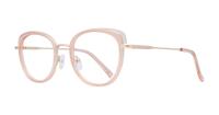 Crystal Nude London Retro Fairlop Round Glasses - Angle