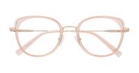 Crystal Nude London Retro Fairlop Round Glasses - Flat-lay