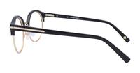 Black London Retro Fulwell Clubmaster Glasses - Side