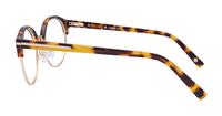 Havana London Retro Fulwell Clubmaster Glasses - Side