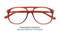 Crystal Orange London Retro Gants Oval Glasses - Flat-lay