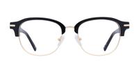 Black London Retro Grange Round Glasses - Front