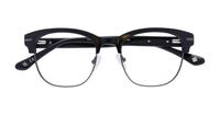 Black London Retro Greenford Oval Glasses - Flat-lay