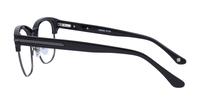 Black London Retro Greenford Oval Glasses - Side