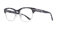 Grey Havana London Retro Greenford Oval Glasses - Angle