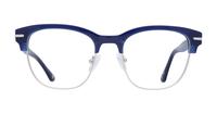 Navy Blue London Retro Greenford Oval Glasses - Front