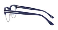 Navy Blue London Retro Greenford Oval Glasses - Side