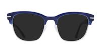 Navy Blue London Retro Greenford Oval Glasses - Sun
