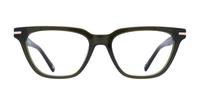 Crystal Khaki London Retro Gunnersbury Rectangle Glasses - Front