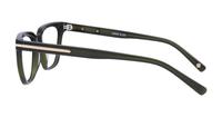 Crystal Khaki London Retro Gunnersbury Rectangle Glasses - Side