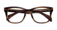 Brown Horn London Retro Hammersmith Round Glasses - Flat-lay