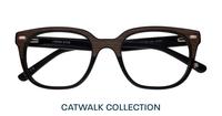 Brown Wood / Black London Retro Hanwell Round Glasses - Flat-lay