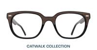 Brown Wood / Black London Retro Hanwell Round Glasses - Front