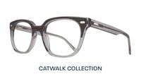 Grey Wood / Crystal Grey London Retro Hanwell Round Glasses - Angle