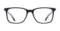 Black/Crystal London Retro Highgate Square Glasses - Front