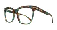 Havana Green London Retro Jordan Rectangle Glasses - Angle