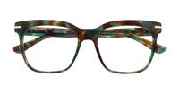 Havana Green London Retro Jordan Rectangle Glasses - Flat-lay