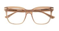 Milky Nude London Retro Jordan Rectangle Glasses - Flat-lay