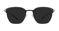 Matte Black / Shiny Silver London Retro Keith Square Glasses - Sun