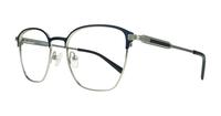 Matte Blue / Shiny Silver London Retro Keith Square Glasses - Angle