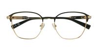 Matte Green / Gold London Retro Keith Square Glasses - Flat-lay